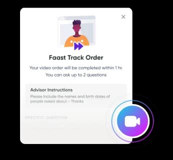 Psychic advisor recording a video response to a client question